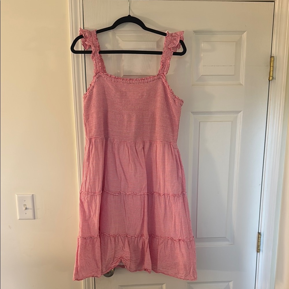 J Crew Pink Ruffled Dress